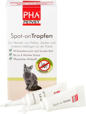 PHA Spot-on Tropfen für Katzen 2X1.5 ml Tropfen