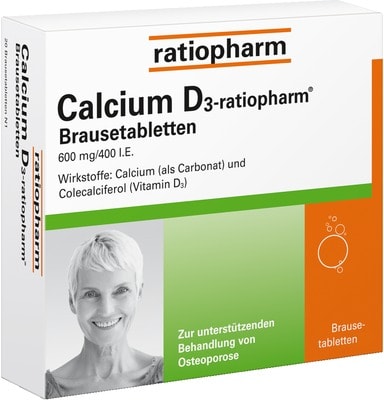 Calcium D3- ratiopharm 600mg7400 I.E. 100 St Brausetabletten
