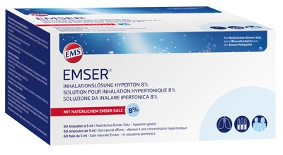 EMSER Inhalationslösung Hyperton 8% 60X5 ml Inhalationsampullen