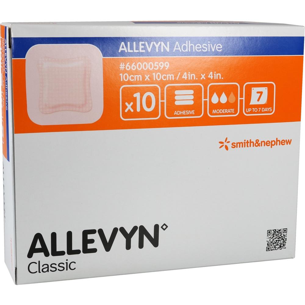 ALLEVYN Adhesive 10x10 cm haftende Wundauflage 10 St Verband