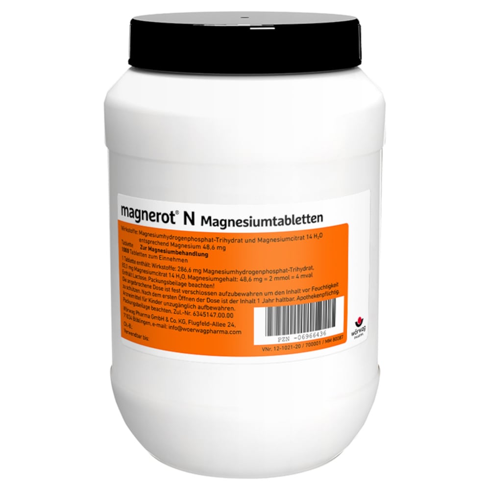 magnerot N Magnesiumtabletten 1000 St Tabletten