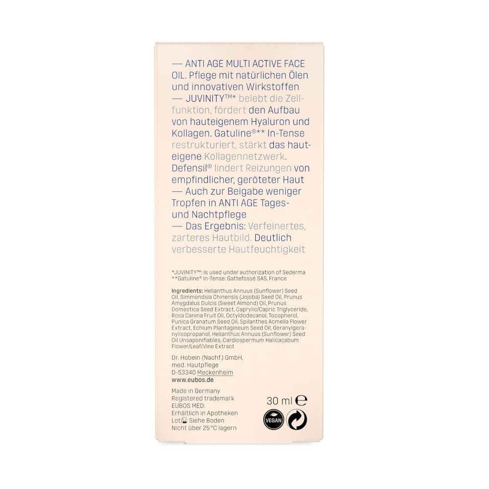 EUBOS Anspruchsvolle Haut ANTI AGE MULTI ACTIVE FACE OIL 30 ml Öl