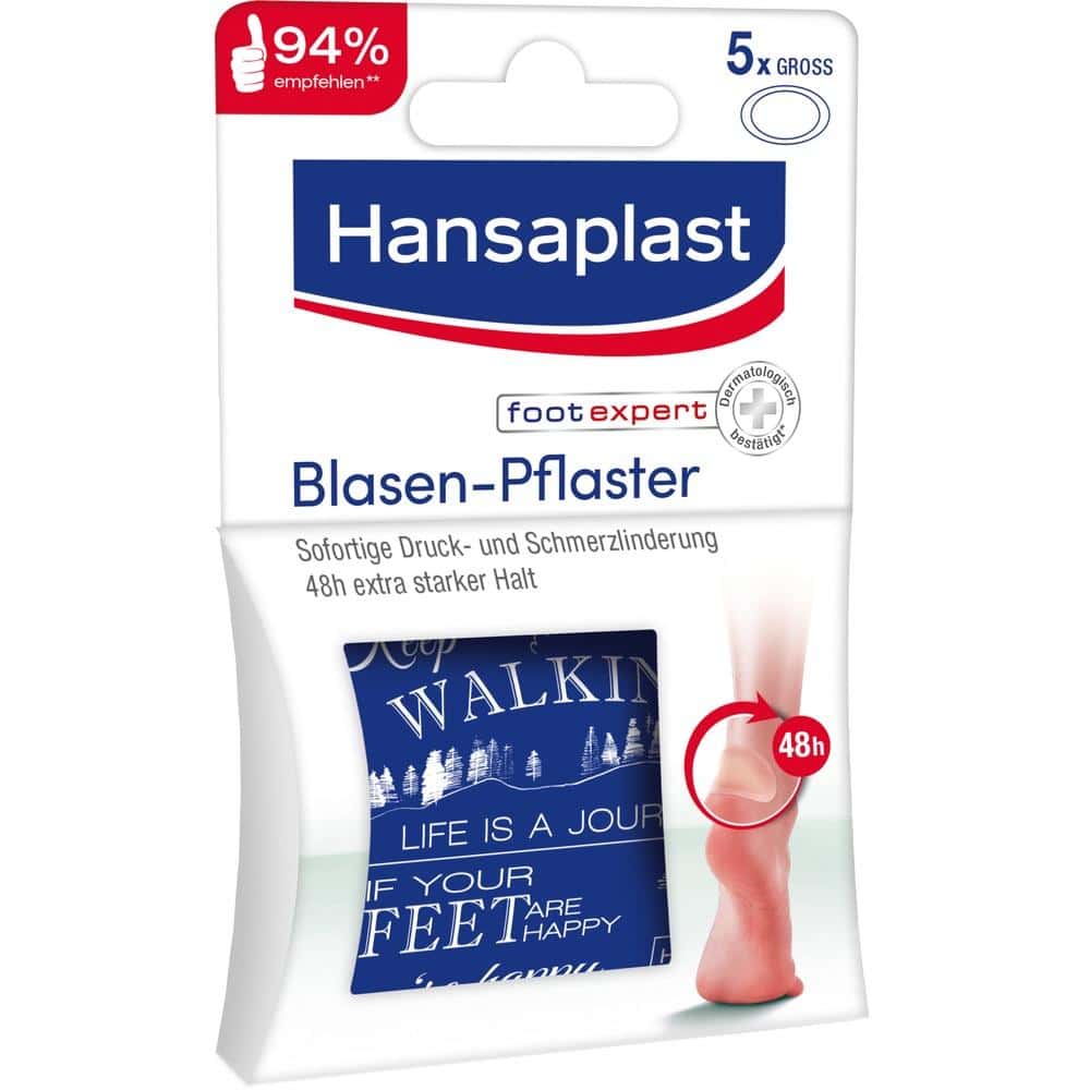 Hansaplast footexpert Blasen-Pflaster groß 5 St Pflaster