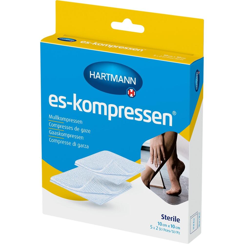 es-kompressen Sterile 10 cm x 10 cm 5X2 St Kompressen