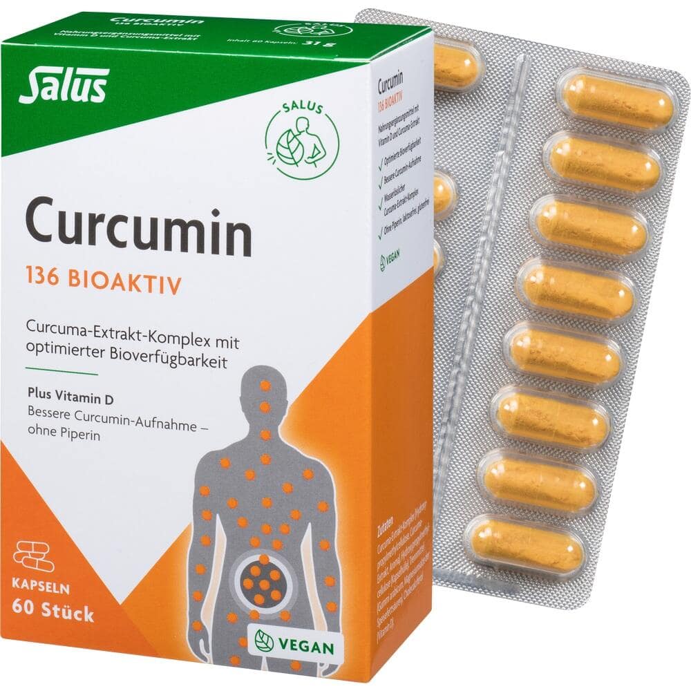 Salus Curcumin 136 Bioaktiv vegan 60 St Kapseln