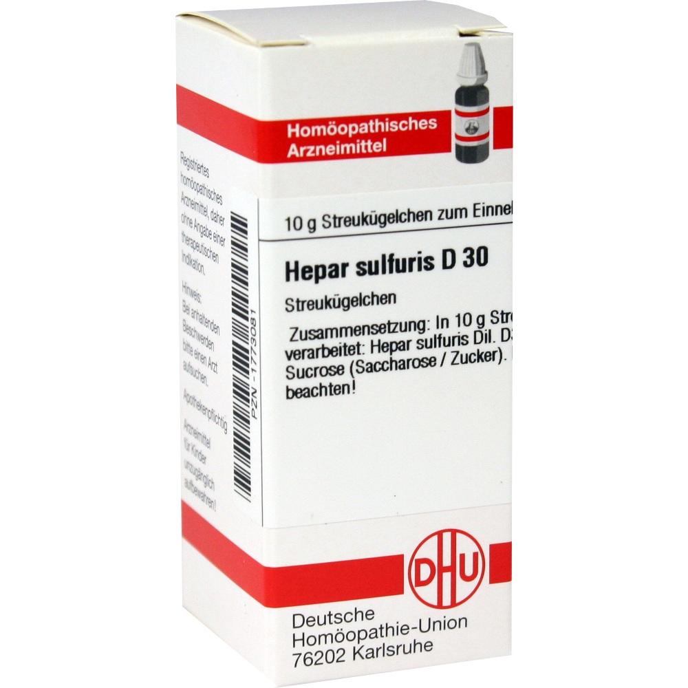 HEPAR SULFURIS D 30 Globuli 10 g Globuli