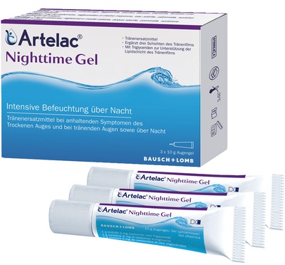 Artelac Nighttime Gel Augengel - Augenbefeuchtung zur Nacht 3X10 g Augengel