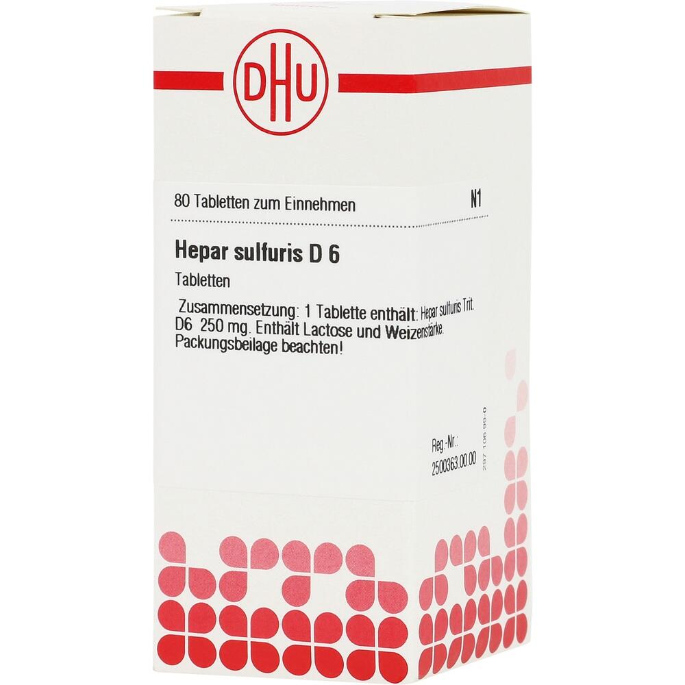 HEPAR SULFURIS D 6 Tabletten 80 St Tabletten