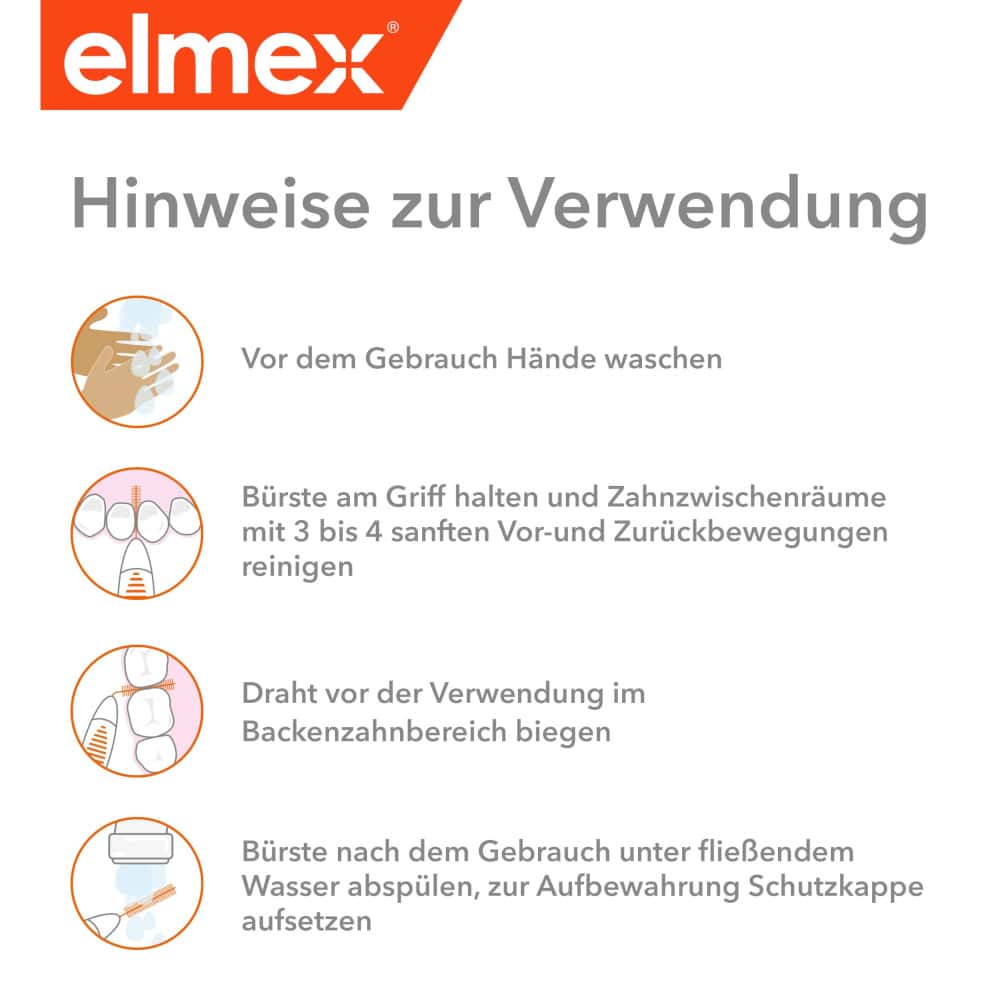 elmex INTERDENTALBÜRSTEN blau, Größe 3 0,6mm 8 St Zahnbürste