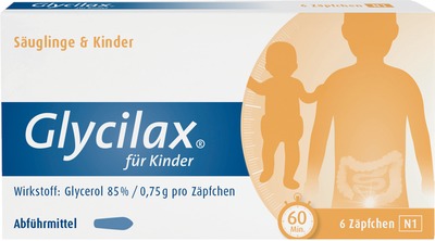 Glycilax für Kinder 6 St Kinder- und Säuglings-Suppositorien