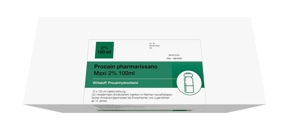 Procain pharmarissano maxi 2% 100ml 10X100 ml Injektionslösung