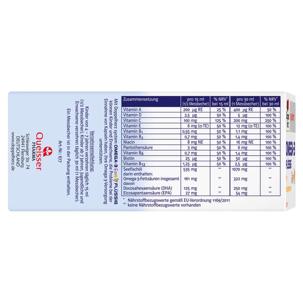 Doppelherz system OMEGA-3 FLÜSSIG family 250 ml Flüssigkeit zum Einnehmen