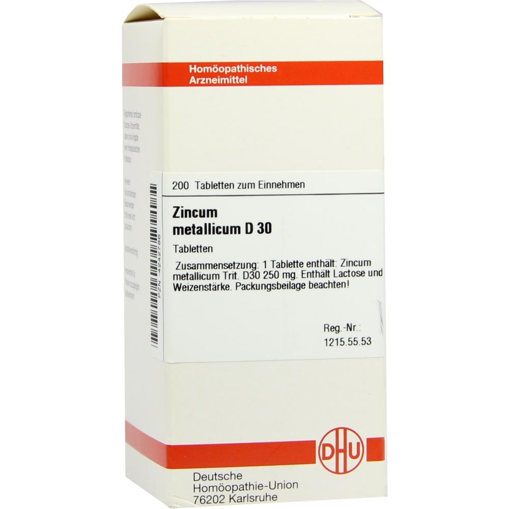ZINCUM METALLICUM D 30 Tabletten 200 St Tabletten