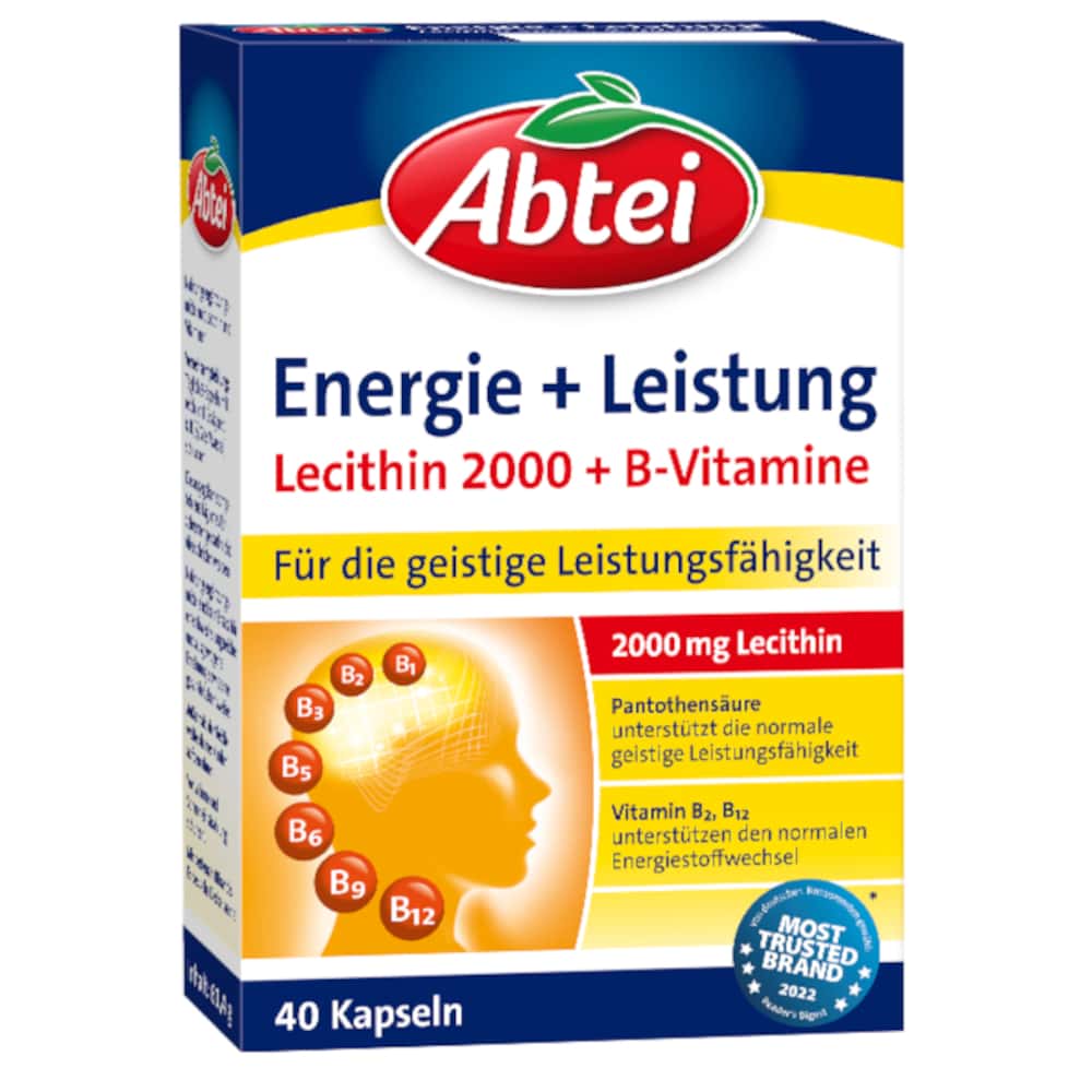 Abtei Energie + Leistung 40 St Kapseln | 40 g Kapseln 61,4 g | 88.76 EUR / 1000 Gramm | 04250752204829