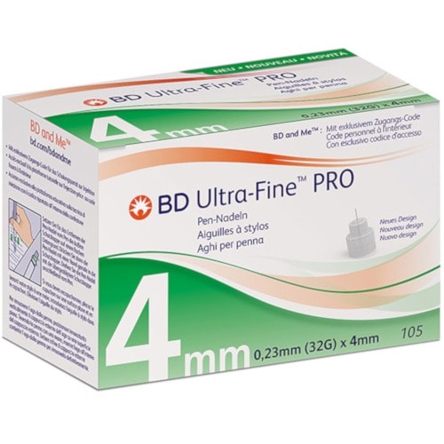 Bd Ultra-fine Pro Pen-nadeln 4 mm 32 G 105 St Kanüle