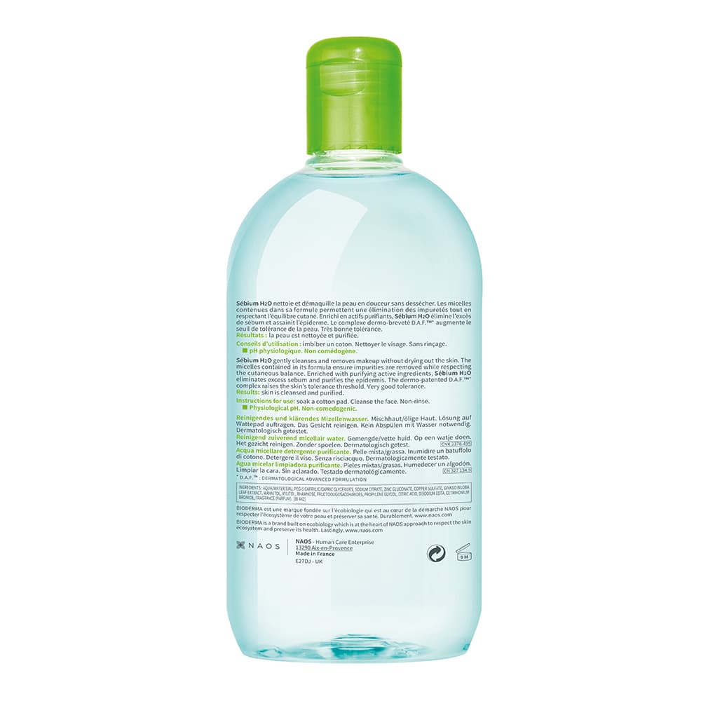 BIODERMA Sebium H2O Mizellenreinigungswasser  500 ml Lösung