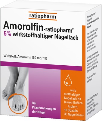 Amorolfin-ratiopharm 5 % bei Nagelpilz 5 ml Wirkstoffhaltiger Nagellack