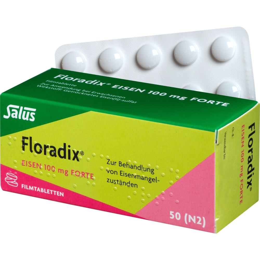 Floradix Eisen 100mg forte 50 St Filmtabletten