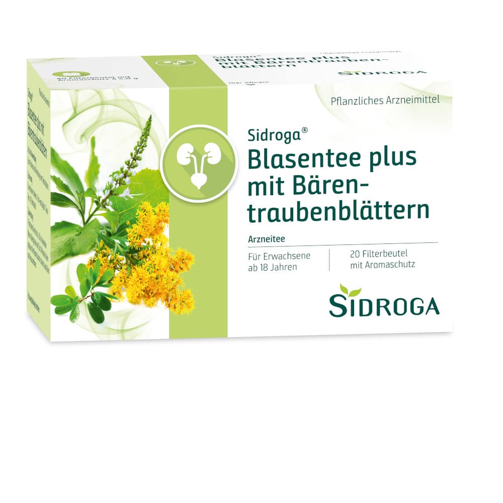 SIDROGA Blasentee plus mit Bärentraubenblättern 20X2.0 g Tee