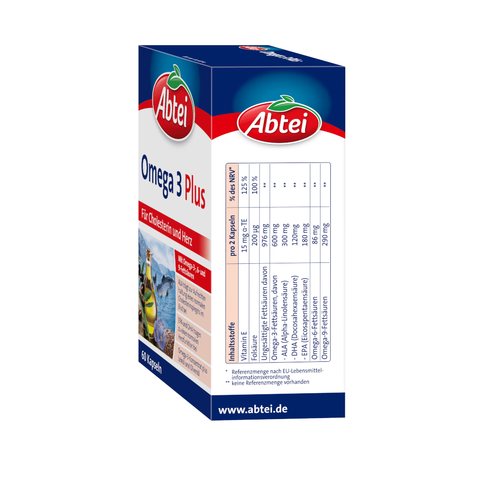 Abtei Omega 3 Plus 60 St Kapseln