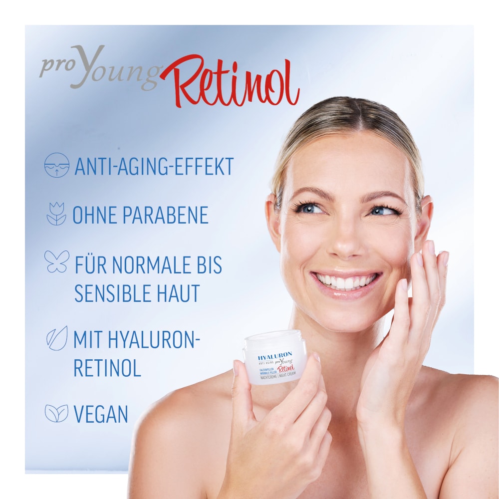 proYoung HYALURON ANTI AGING FALTENFILLER Retinol Nachtcreme 50 ml Nachtcreme