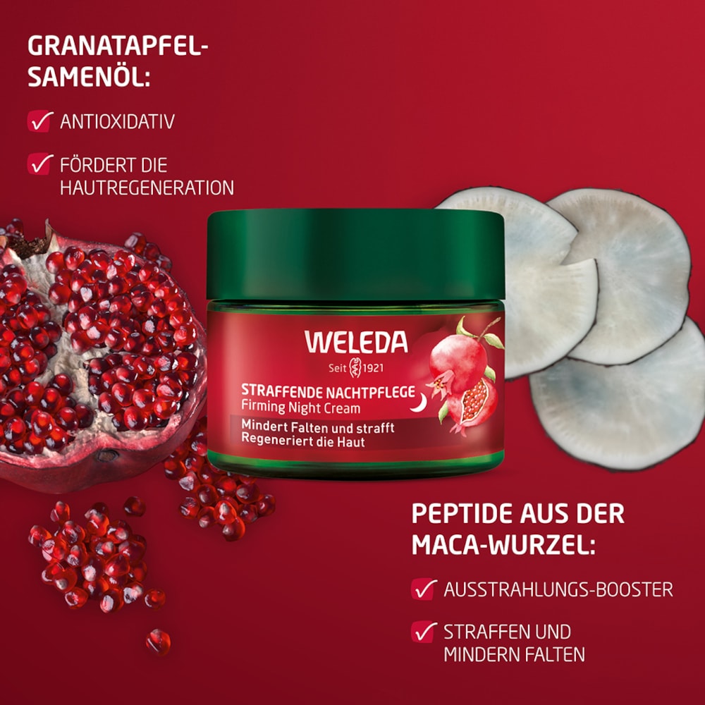 Weleda Straffende Nachtpflege Granatapfel & Maca-Peptide 40 ml Nachtcreme