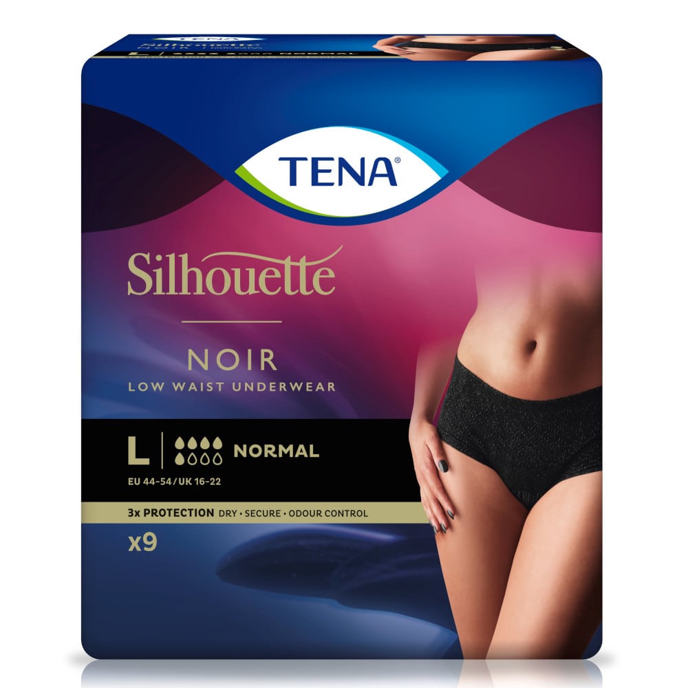 TENA Silhouette NOIR NORMAL L Hüfthohe Pants 9 St