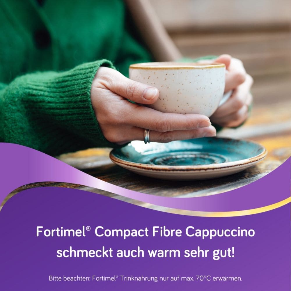 Fortimel Compact Fibre 2.4 Trinknahrung Cappuccino 4X125 ml Flüssigkeit
