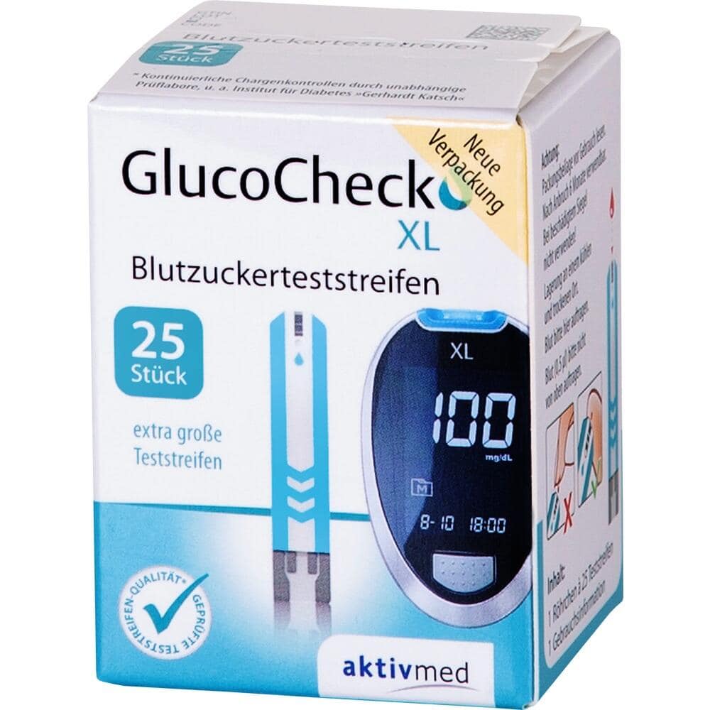 GLUCO CHECK XL Blutzuckerteststreifen 25 St Teststreifen