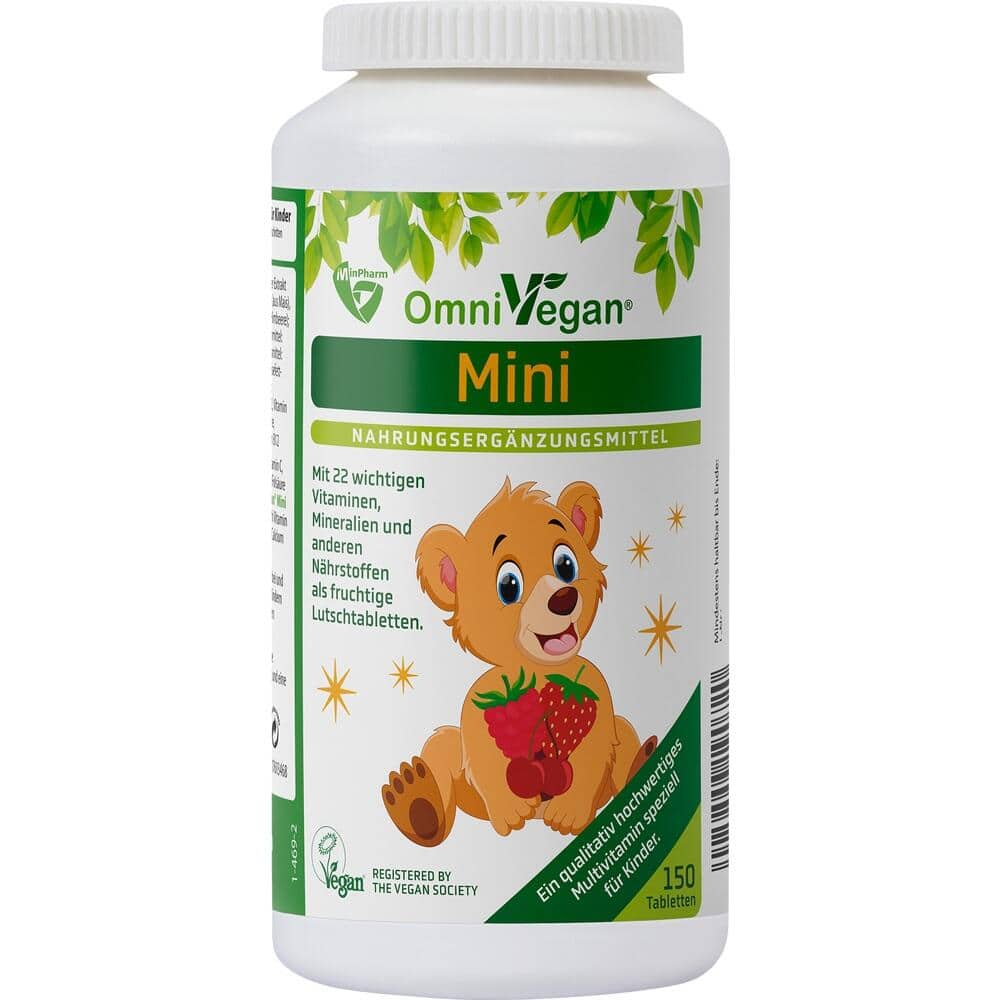 Omni Vegan Mini Multivitamine für Kinder 150 St Lutschtabletten