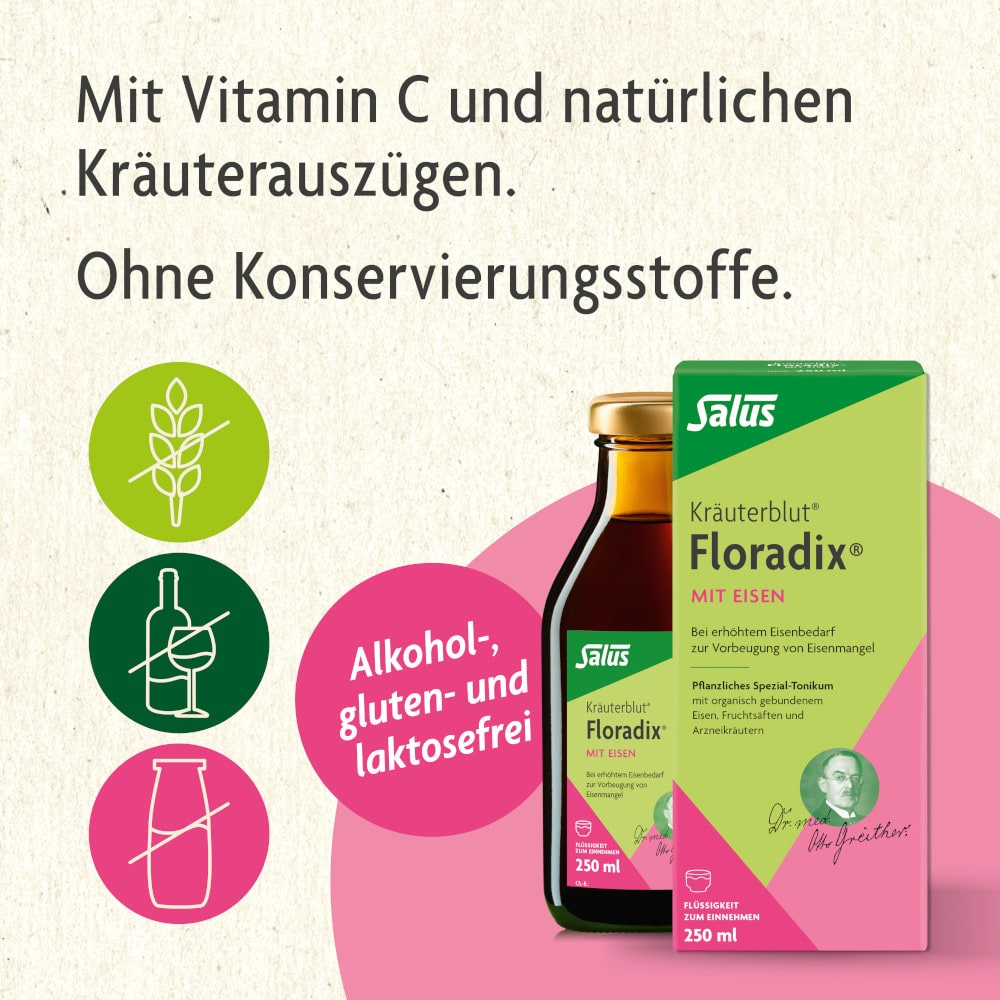 Salus Kräuterblut Floradix MIT EISEN 700 ml Lösung zum Einnehmen