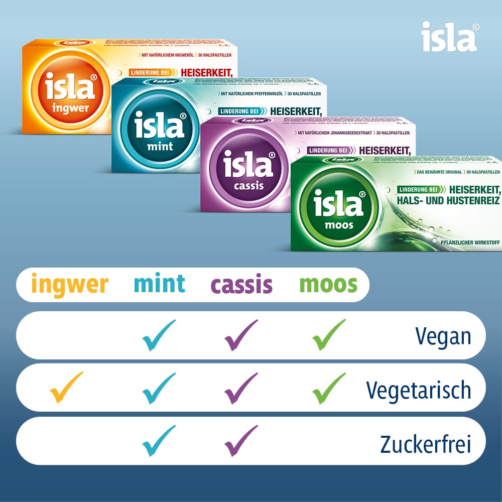 isla moos Halspastillen 30 St Pastillen