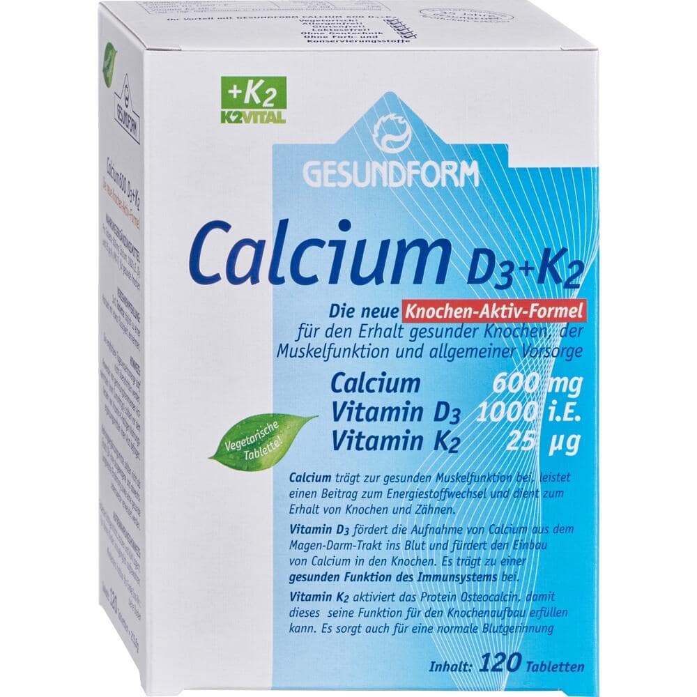 Gesundform Calcium D3+K2  120 St Tabletten