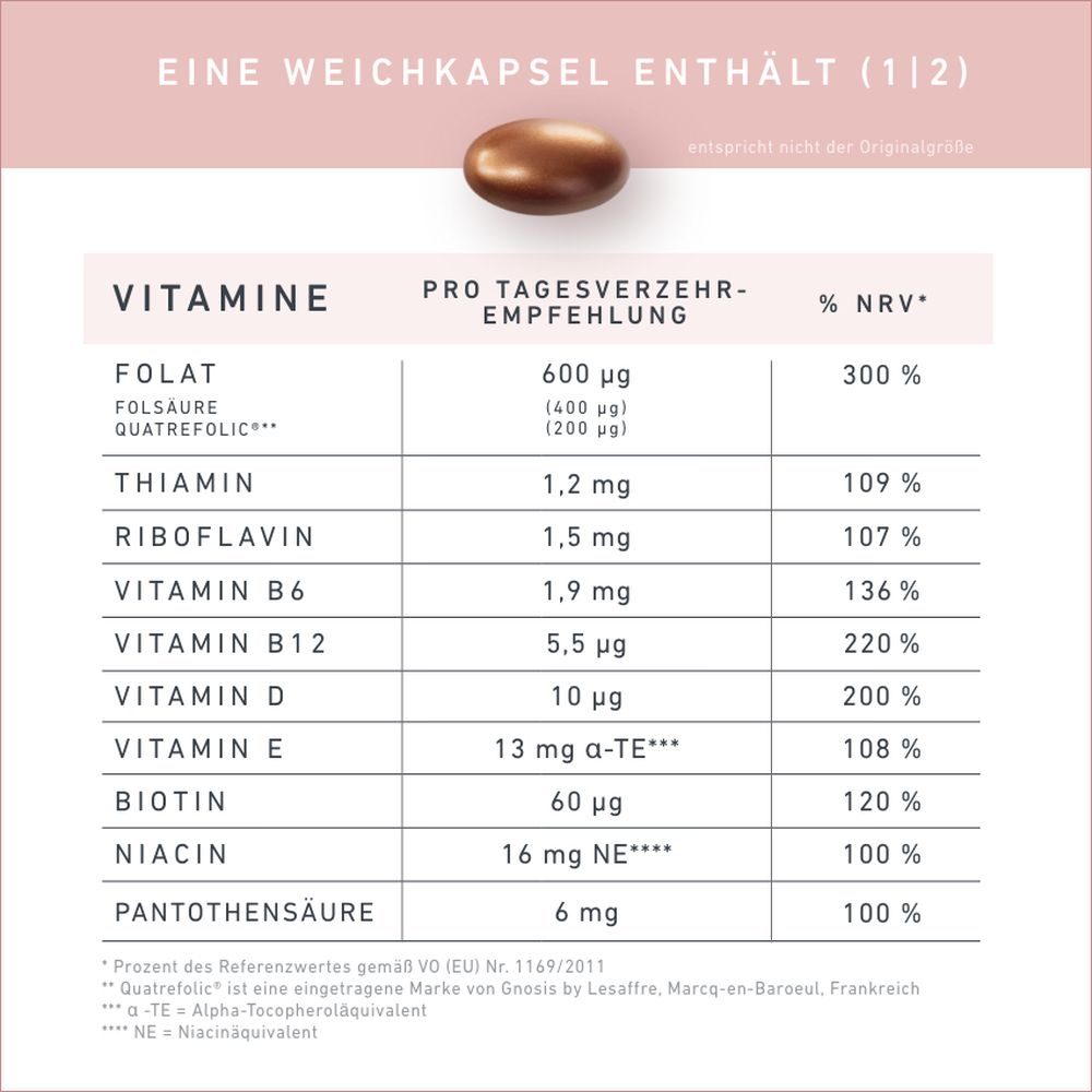 Velnatal 1 Babyplanung 30 St Weichkapseln