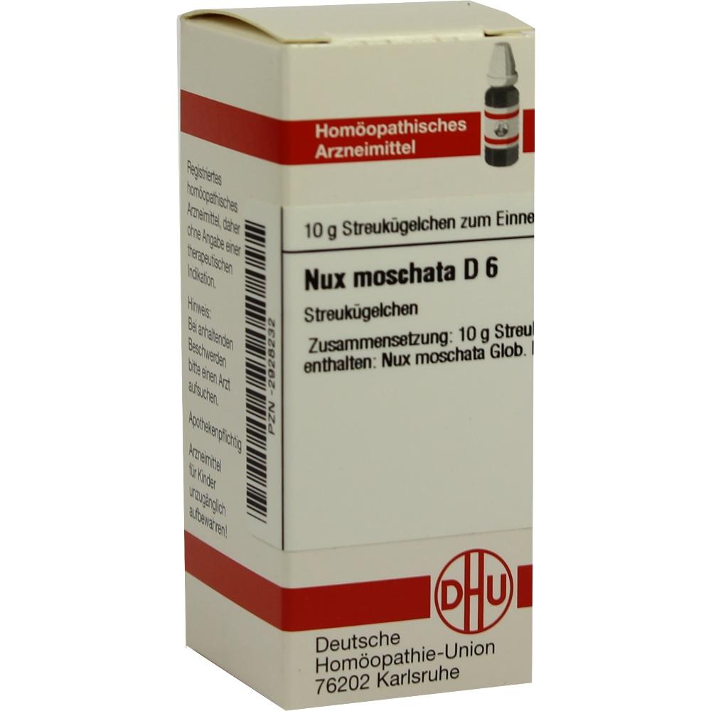 NUX MOSCHATA D 6 Globuli 10 g Globuli