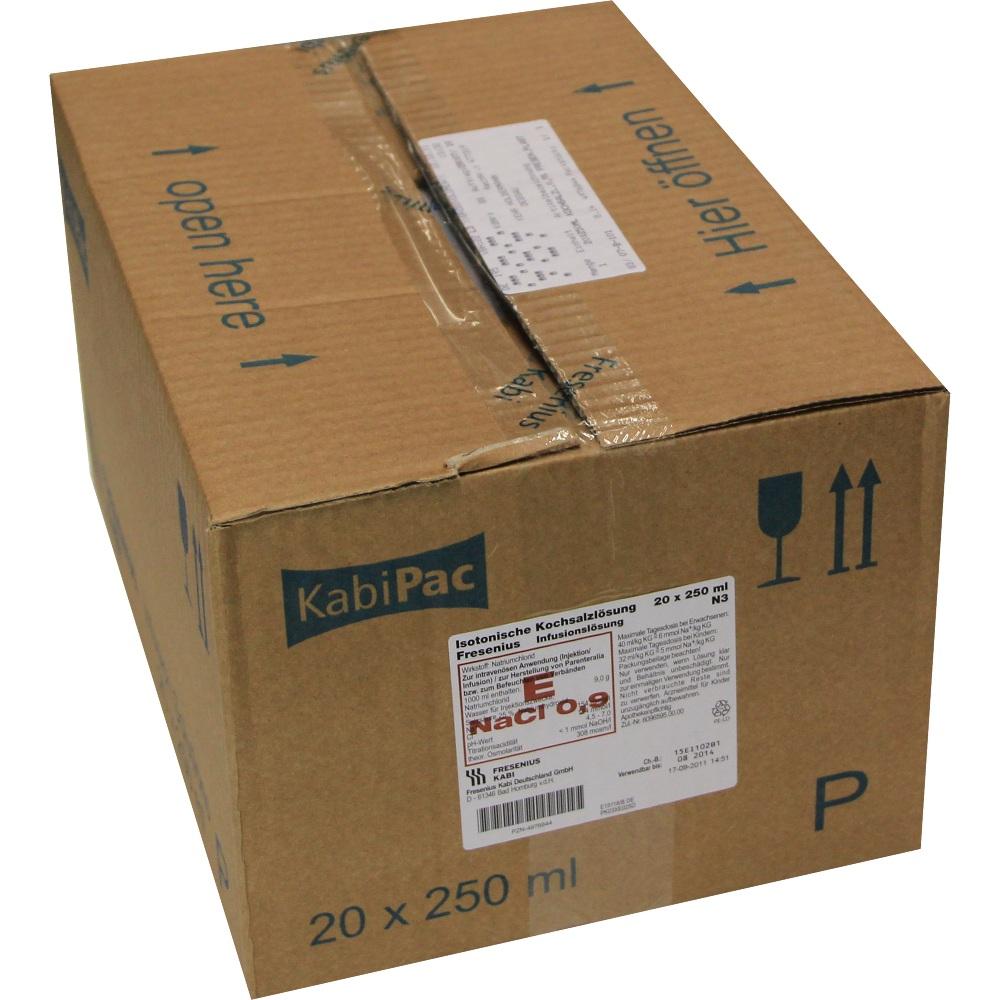 KOCHSALZLÖSUNG 0,9% Plastikflasche Fresenius 20X250 ml Infusionslösung