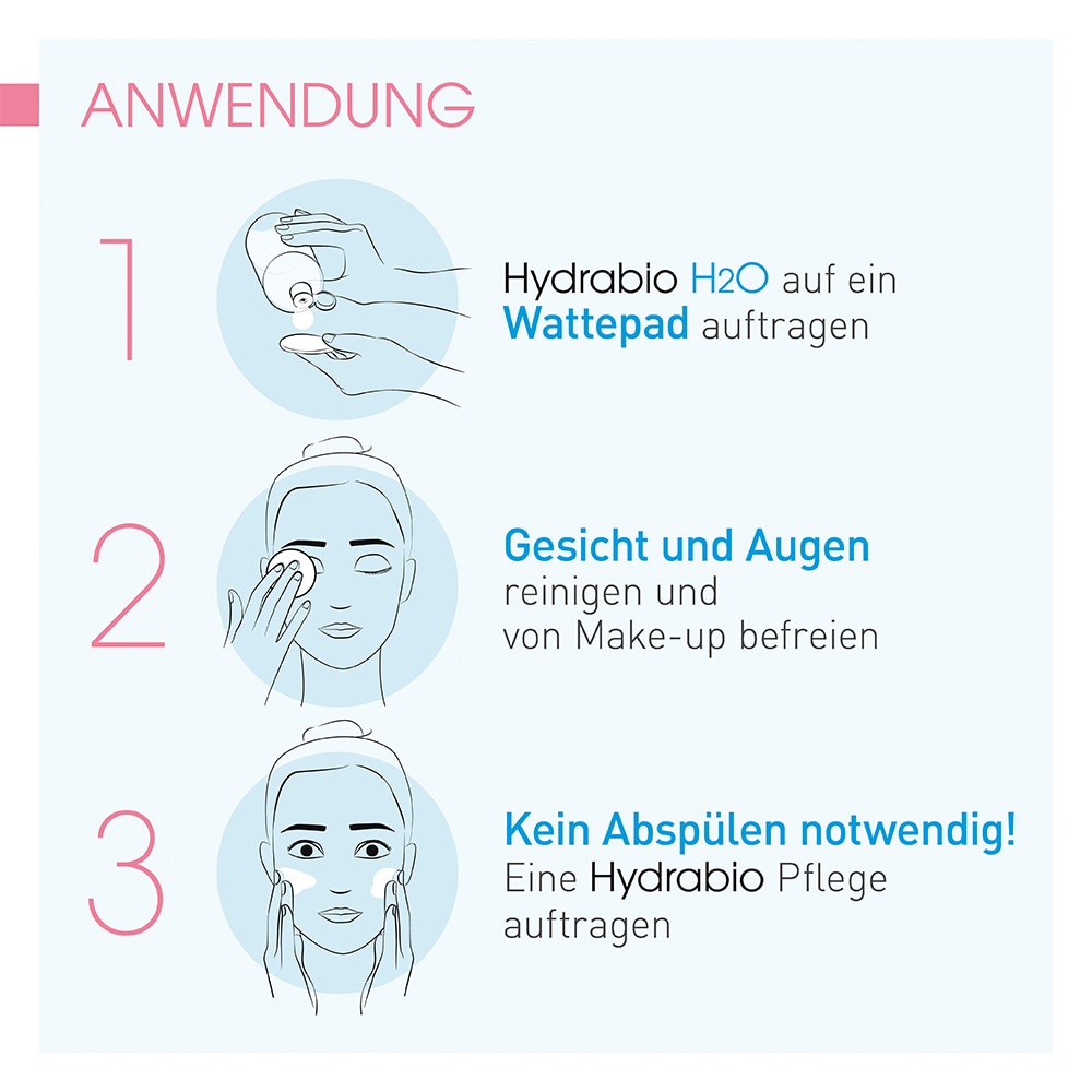 BIODERMA Hydrabio H2O Feuchtigkeitsspendendes Mizellen-Reinigungswasser  500 ml Lösung