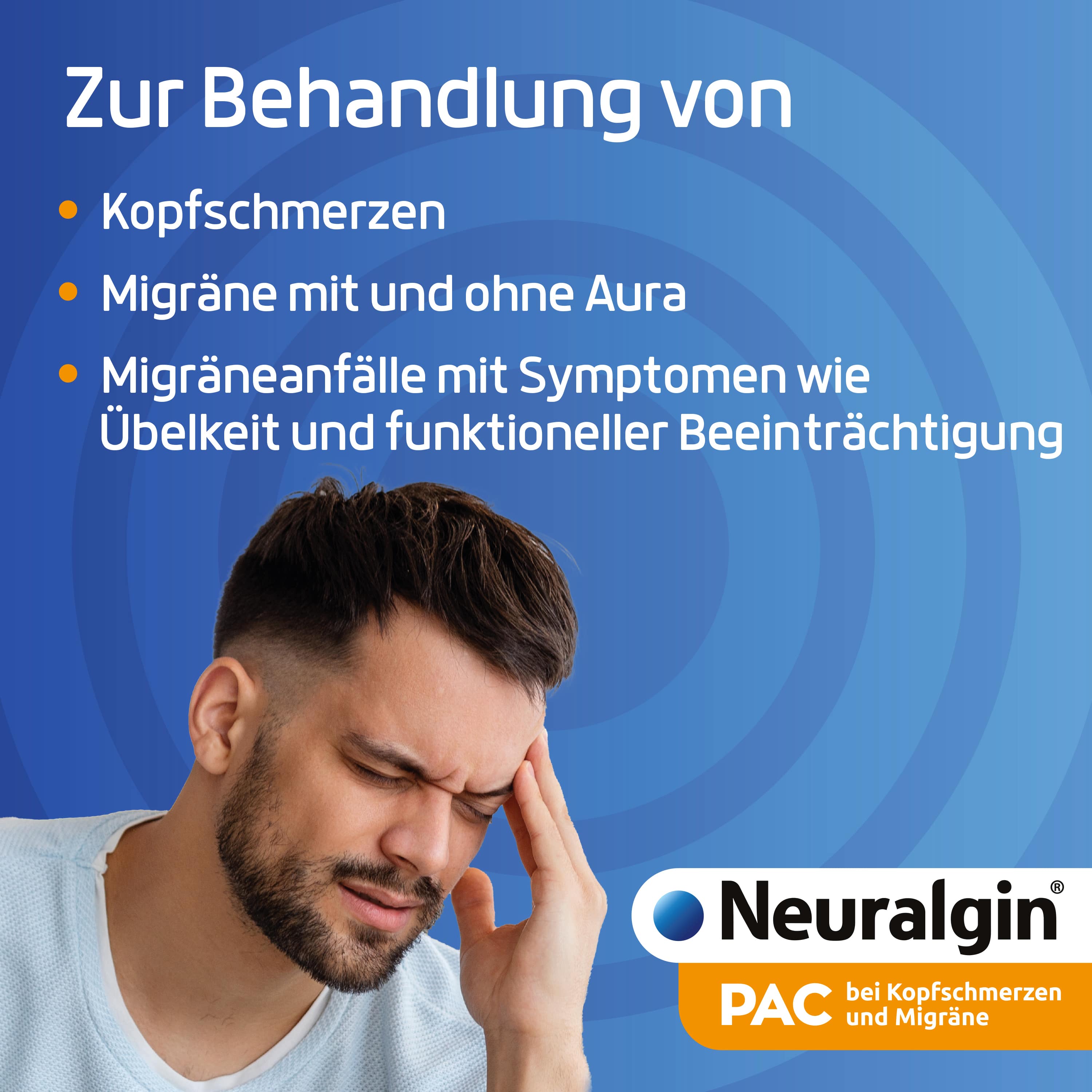 Neuralgin PAC bei Kopfschmerzen und Migräne  20 St Tabletten