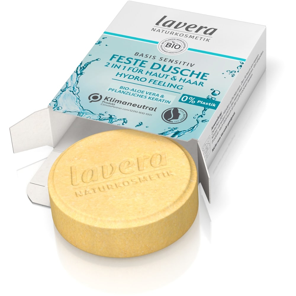 Lavera Feste Dusche 2in1 Basis Sensitiv Hydro Feeling 50 g Duschgel