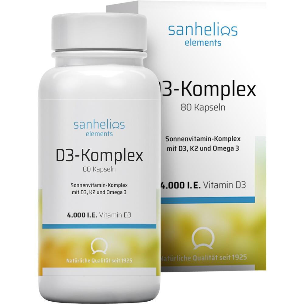 Sanhelios Vitamin D3 mit K2 80 St Kapseln