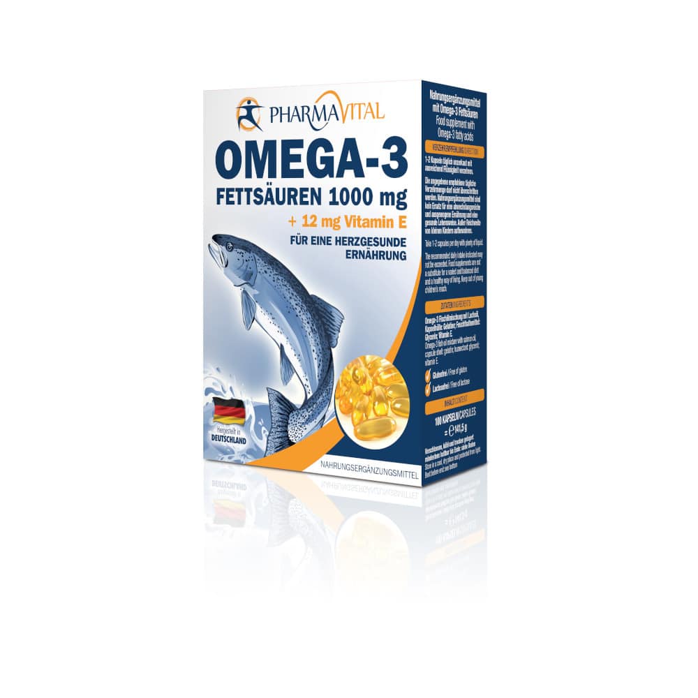 OMEGA-3 FETTSÄUREN 1000mg +12mg Vitamin E 100 St Kapseln