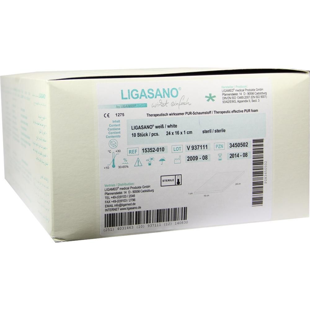 LIGASANO weiß Verband 1x16x24 cm steril 10 St Kompressen