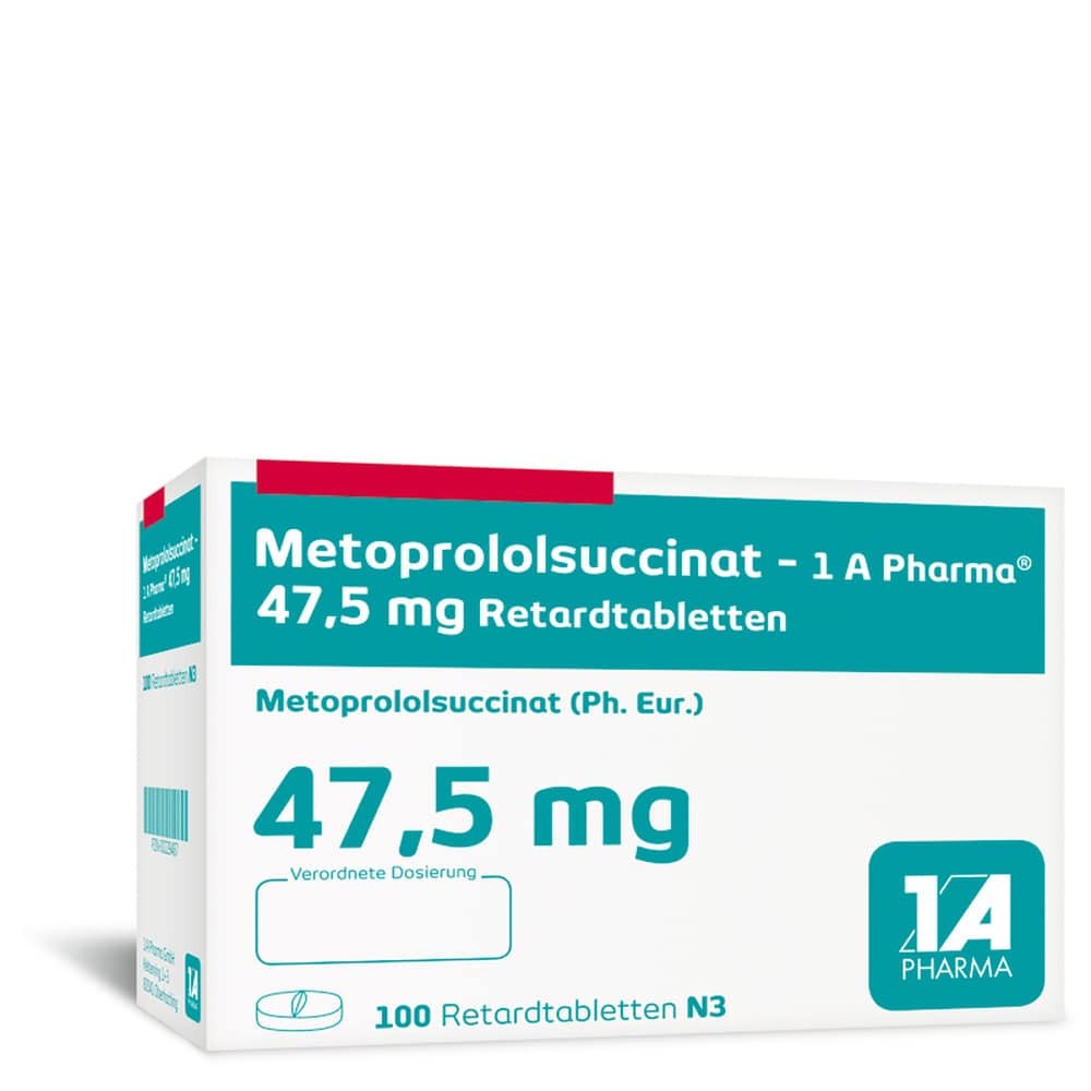 Metoprololsuccinat 1A Pharma 47,5mg 100 St Retard-Tabletten
