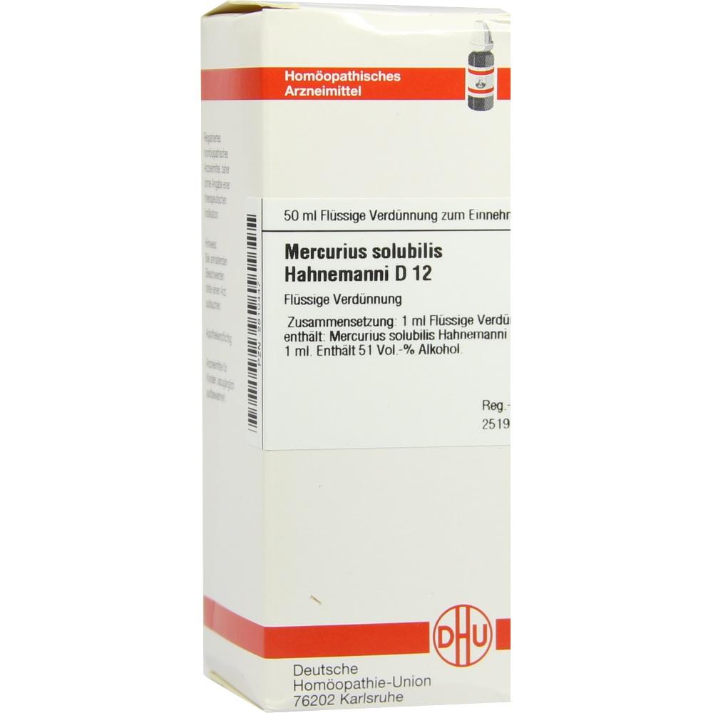 MERCURIUS SOLUBILIS Hahnemanni D 12 Dilution 50 ml Dilution