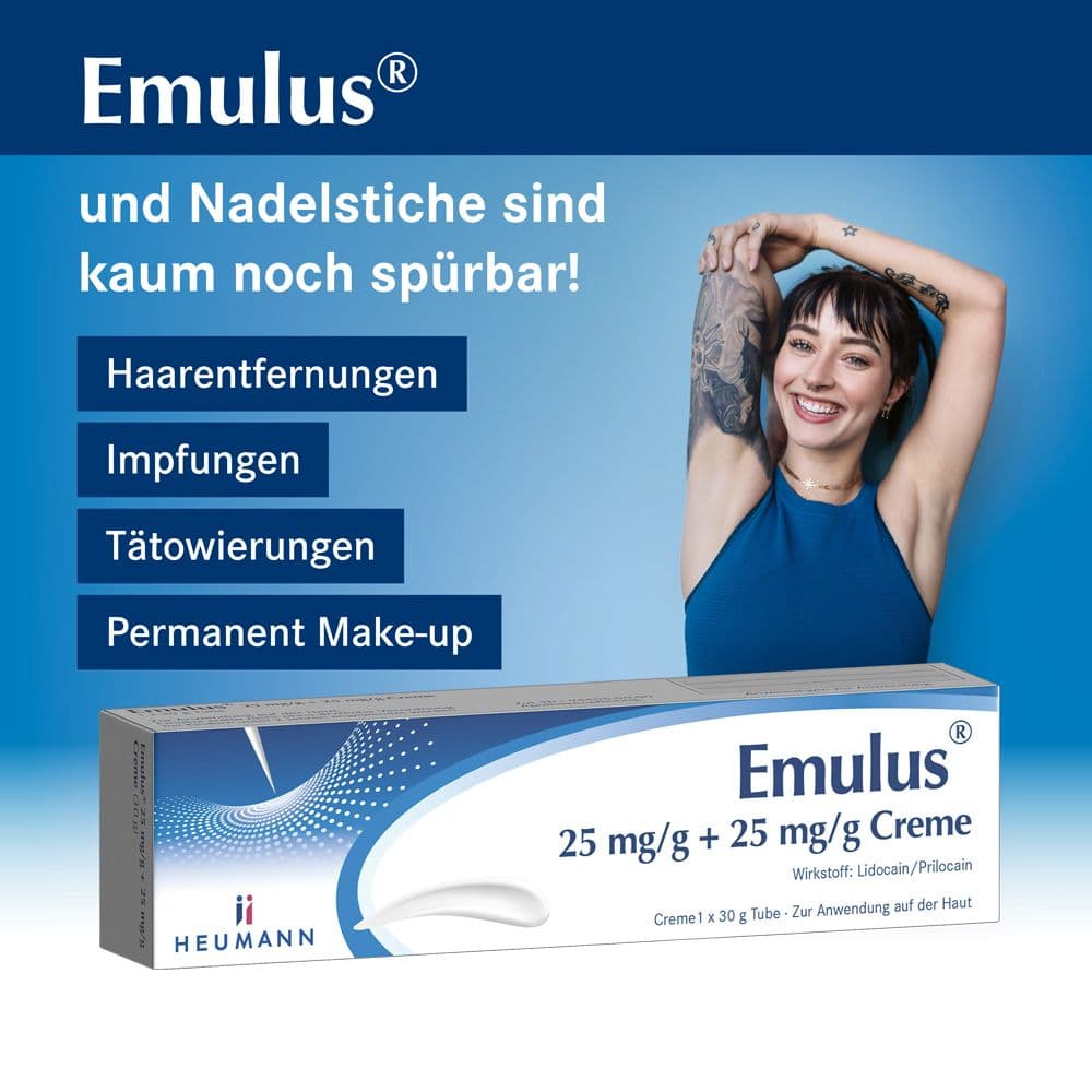 EMULUS 25 mg/g + 25 mg/g 30 g Creme
