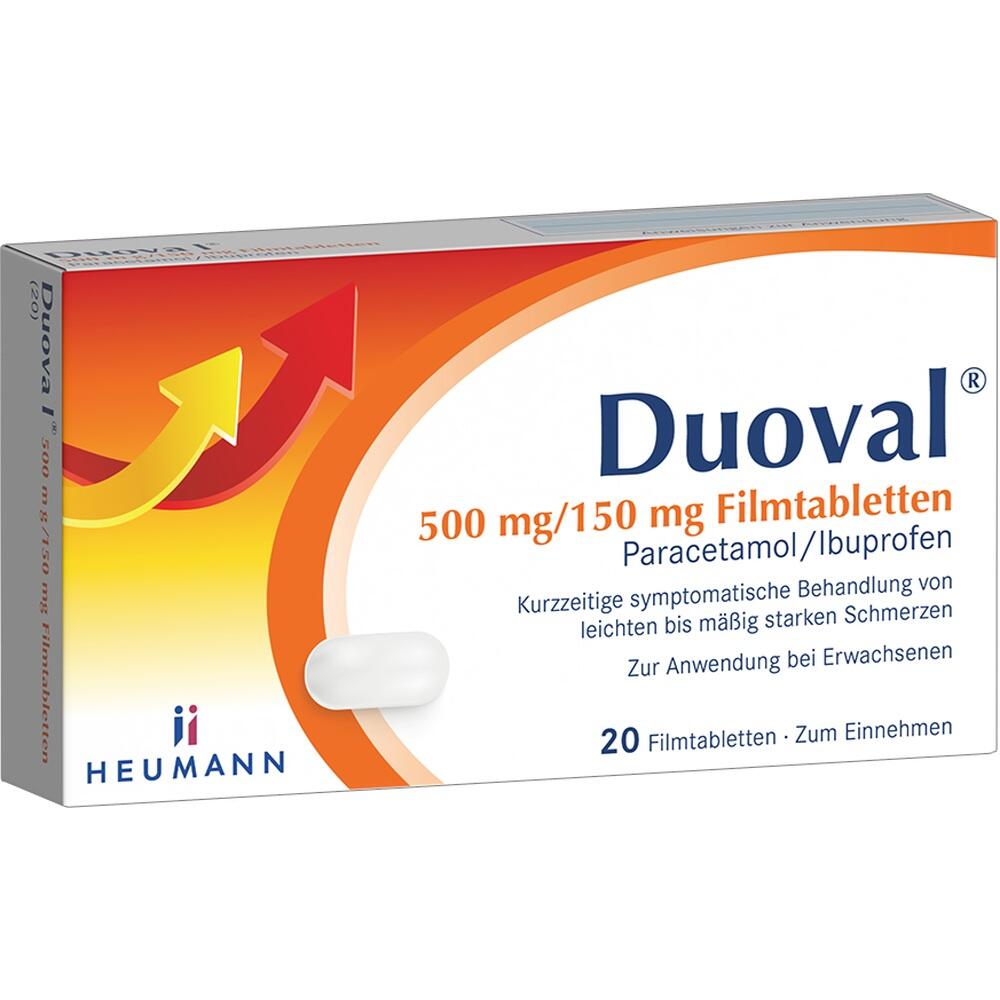 Duoval 500 mg /150 mg 20 St Filmtabletten