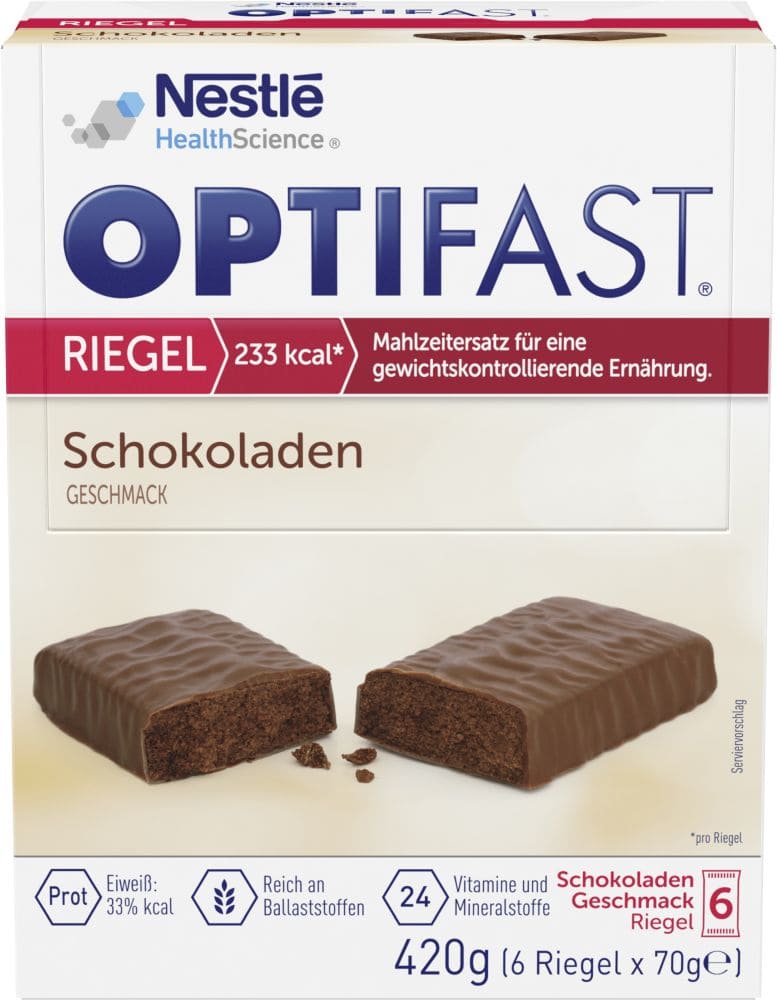 OPTIFAST RIEGEL Schokoladen GESCHMACK 6X70 g