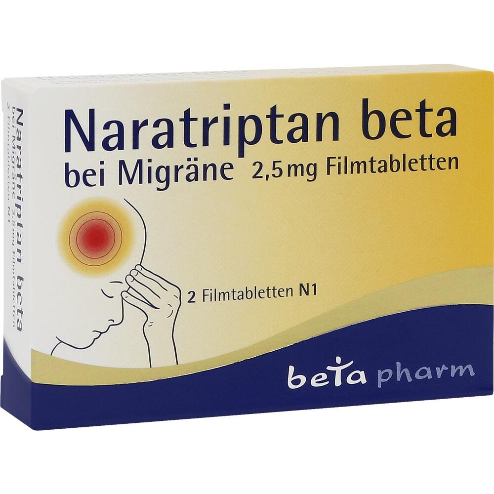 Naratriptan beta bei Migräne 2 St Filmtabletten