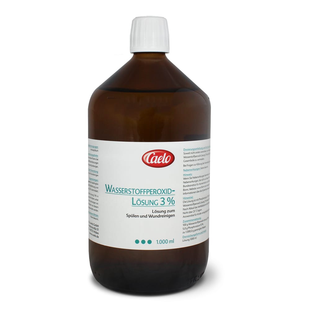 WASSERSTOFFPEROXIDLÖSUNG 3% Caelo 1000 ml Flüssigkeit