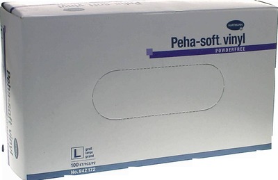 Peha-soft Vinyl Untersuchungshandschuhe unsteril puderfrei L 100 St Handschuhe